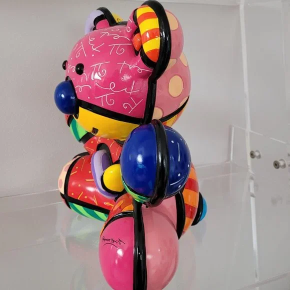 SOLD - XL 10"H Piggy Bank ROMERO BRITTO 'Hope Bear' Retired and Rare - Picture 6 of 16